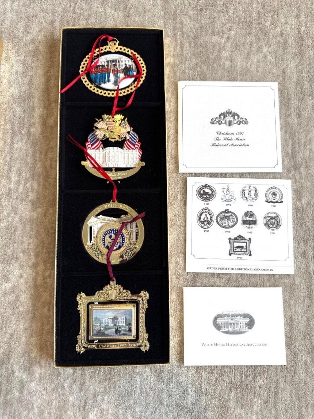 White House Historical Association Ornament Set 1994-1997